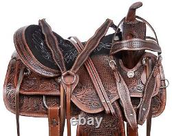 16 17 in WESTERN PLEASURE TRAIL HORSE SADDLE LEATHER SHOW BARREL TACK