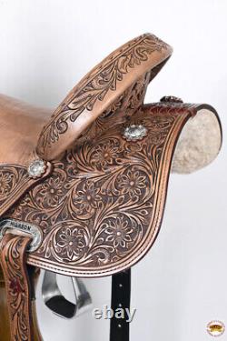 17HS HILASON Western Horse Trail Show Saddle Synthetic Pleasure Riding Brown
