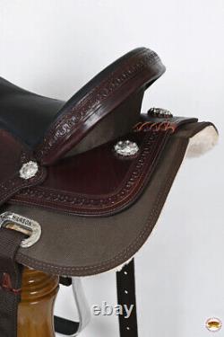 CH HILASON Western Child Horse Trail Show Saddle Synthetic Pleasure Riding Brown