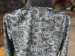 M 34 gray roses western rail pleasure show shirt jacket horsemanship showmanship