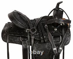 New Western Pleasure Trail Horse Saddle Full Qh Bar Leather Show Barrel Tack