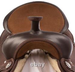 Silver Show Western Pleasure Trail Light Weight Horse Saddle Tack 14 15 16 17 18