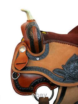 Western Cowgirl Saddle Barrel Racing Pleasure Show Tooled Leather 15 16 17 18