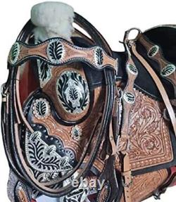 Western Horse Saddle Silver Premium Genuine Leather Western Pleasure Show saddle