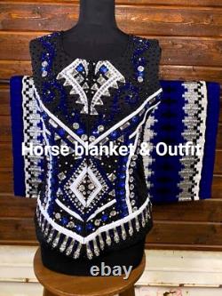 Western Show Pleasure Handmade Showmanship Horsemanship Vest+Matching Saddle Pad