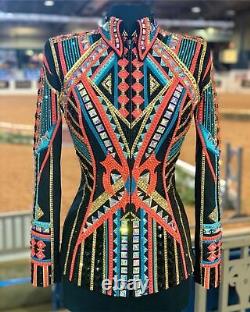 Western Showmanship Pleasure Horsemanship Women Show Jacket Shirt Rodeo Queen