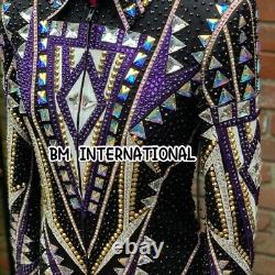 Western Showmanship Women Show Jacket For Horse Pleasure on Glass Crystal