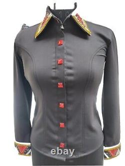 Women's Stretched Western Pleasure Show Shirt for women for Horse Ridding