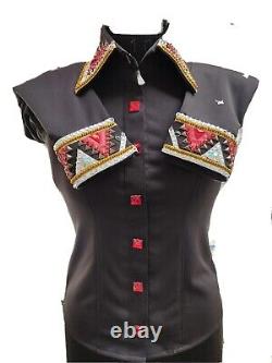 Women's Stretched Western Pleasure Show Shirt for women for Horse Ridding